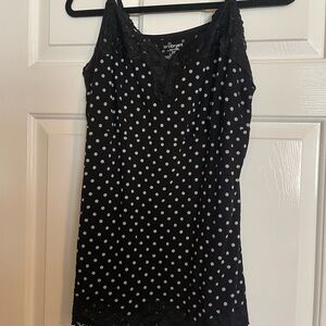 Black Polka Lace Cami